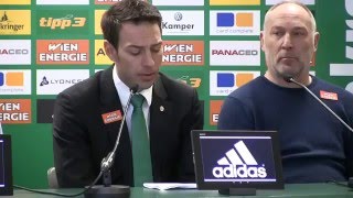 Pressekonferenz vor dem Heimspiel vs SV Mattersburg März 2016 [upl. by Fevre806]