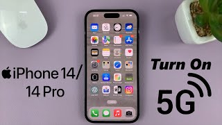 iPhone 1414 Pro How To Enable Turn ON 5G Network [upl. by Kean676]