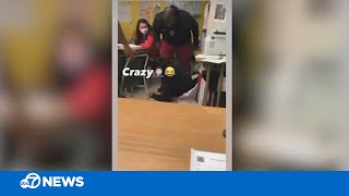 Video shows California substitute teacher slamming student to ground [upl. by Riek]