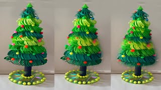 easy handmade christmas tree  christmas tree design idea  how to make xmas tree [upl. by Ut]