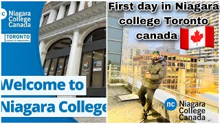 MY FIRST DAY AT NIAGARA COLLEGE TORONTO 🇨🇦  NIAGARA COLLEGE TORONTO VLOG🍁  sahiljeet films 🦅 [upl. by Asir]