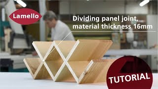 Lamello Tutorial Tenso P10 Dividing panel joint material 16 mm [upl. by Duwad]