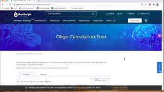 Oligo Calculation Tool GeneScript [upl. by Ammej394]