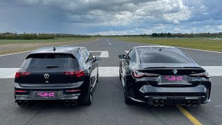 DRAG RACE 2021 VW GOLF R VS NEW BMW M4 COMPETITION [upl. by Matthaus]