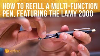 How to refill a multifunction ballpoint pen featuring the Lamy 2000 4color pen  Quick Tips 20 [upl. by Isawk585]