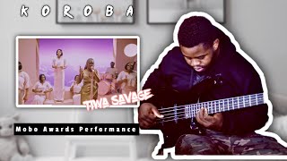 Tiwa Savage  Koroba  Mobo Awards Performance  Bass Cover  🎧 [upl. by Jeni]