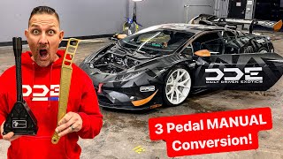 TEARING APART MY LAMBORGHINI TO CONVERT IT TO MANUAL … [upl. by Brazee]