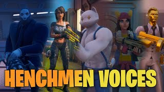 ALL HENCHMEN AND AGENTS VOICE SOUNDS  Fortnite Chapter 2 Season 2 [upl. by Skippie]