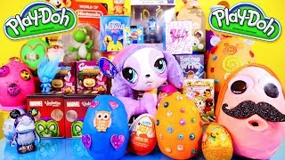 Play Doh Eggs Surprise Toys Videos Kidrobot BFF Marvel Vinylmations Little Mermaid Toy Surprise DCTC [upl. by Ishmul]