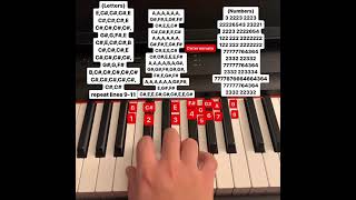 Determinate piano tutorial letters and numbers [upl. by Eicats973]