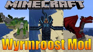 Minecraft Wyrmroost Mod para version 1165  Dragones EPICOS  Review en ESPAÑOL [upl. by Leirvag876]