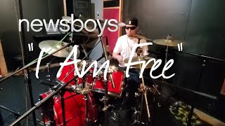 Newsboys  quotI Am Free Who the Son Sets Freequot drum cover [upl. by Dorrehs]