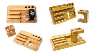 Olixar Charging Apple Watch Wooden Desk Stand With iPhone Dock [upl. by Robi]