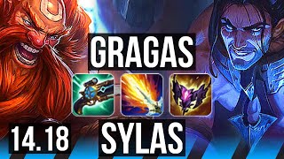 GRAGAS vs SYLAS MID  8 solo kills 1000 games  EUW Diamond  1418 [upl. by Kinzer297]