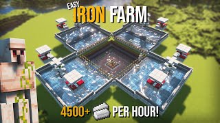 Minecrafts BEST IRON FARM 1202  NEW UPDATE  70 Stacks PER HOUR [upl. by Rennug412]