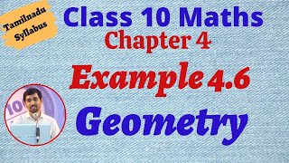 TN New Syllabus Maths Class 10  Example 46  Geometry  வடிவியல் [upl. by Miriam]