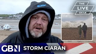 Storm Ciaran  Eye of storm passes over London in moment of ‘calm’ before ENORMOUS gales smash UK [upl. by Ahsilef]