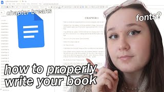 HOW TO SET UP YOUR BOOK MANUSCRIPT💻✨googleword doc tools and tips structure novel chapters tutorial [upl. by Tabbi129]