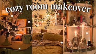 AESTHETIC ROOM MAKEOVER cozy bedroom transformation 🧸🕯pinterest inspired cleaning vlog [upl. by Ardnwahs533]