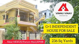 G1 236 SQYds INDEPENDENT HOUSE FOR SALE NEAR JNTU METRO STATION HYDERABAD [upl. by Nautna31]