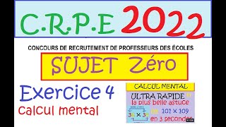 CRPE 2022 sujet zéro MATHS ex4 Calcul mental 34x36 Astuce ultra rapide [upl. by Turk]