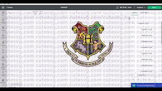 Hogwarts logo SVG Harry Potter PNG DXF EPS Cut files [upl. by Rakel]