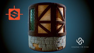 TIMELAPSE  Substance Designer Tutorial  Stylized Medieval Wall [upl. by Phillipp997]