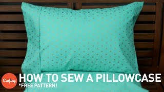 How to sew a pillowcase  Sewing Tutorial with Angela Wolf [upl. by Akit]