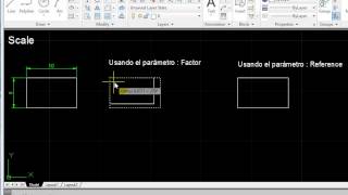 como escalar en autocad  por factor y referencia [upl. by Ayekin]