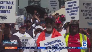 Dockworkers strike from Maine to Texas [upl. by Lud]