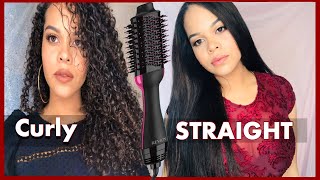 Testing Revlon One Step Hair Dryer on Curly Hair Natural Hair Honest Review [upl. by Holli462]