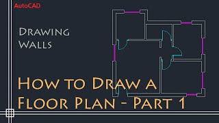 AutoCAD 2D Basics  Tutorial to draw a simple floor plan Fast and efective PART 1 [upl. by Schulein384]