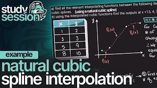 Natural Cubic Spline Interpolation Example  Numerical Methods [upl. by Erinn]