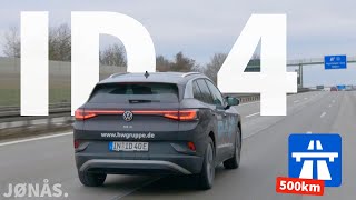 VW ID4 Langstreckentest  120 und 140kmh auf der Autobahn im Winter [upl. by Margaretha]