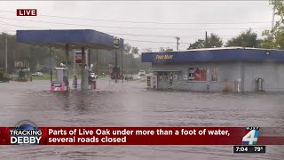 Tropical Storm Debby brings flooding to Suwannee County Live Oak under more than a foot of water [upl. by Killoran]