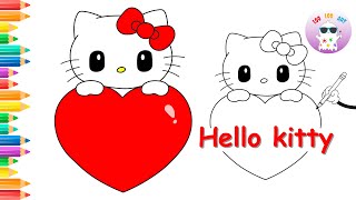 How to draw Hello Kitty  Hello Kitty Easy Draw Tutorial [upl. by Kalie]