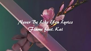 Flume ft Kai  Never Be Like You Lyrics [upl. by Fantasia]