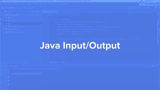 Java InputOutput [upl. by Gibby]