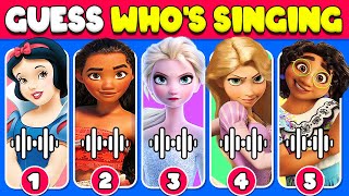 Guess Whos Singing 🎤🎙️🎶 Disney Song Quiz Challenge  Snow White Moana Elsa Rapunzel Mirabel [upl. by Isayg]