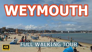 WEYMOUTH  DORSET  ENGLAND  4K  Walking Tour  Beach Harbour and Town [upl. by Notnert]