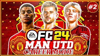 ONE OF THE BEST HIGH POTENTIAL YOUNG MIDFIELDERS SIGNS  EAFC 24 Manchester United Career Mode EP2 [upl. by Aicilec]