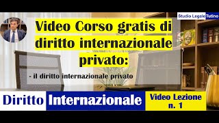 Diritto internazionale privato Video Lezione n1 Il diritto internazionale privato [upl. by Surtemed794]