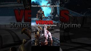 DoomSlayer vs Kratos DOOM ETERNAL GOD OF WAR 3 [upl. by Weinstein628]