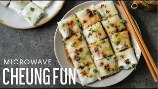 Microwave Mushroom Cheung Fun or Rice Noodle Rolls Vegan  Make Dimsum at Home [upl. by Nylikcaj455]