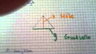 Mathe Flächeninhalt eines Dreiecks  Geometrie für Anfänger [upl. by Aylmer]