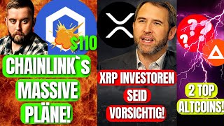 ⚠️XRP INVESTOREN VORSICHT Chainlink WAHNSINNS NEWS 2 Geheimtipp Altcoins für den Bullrun [upl. by Ibbison]