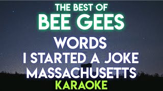 WORDS  I STARTED A JOKE  MASSACHUSETTS  BEE GEES KARAOKE VERSION [upl. by Demy843]