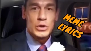 Jhon Cena Bing Chilling meme lyrics [upl. by Halihs]