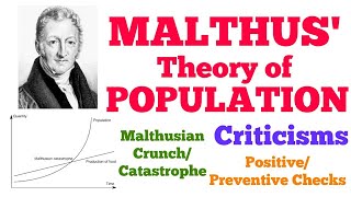 Malthusian Theory of Population  Malthusian CatastropheCrunch  Criticisms [upl. by Ettevroc]