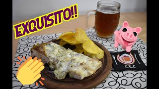 🍺🍺 MATAMBRE de CERDO al Roquefort Queso Azul 🍠🍠  Cocina de Restaurante en Casa [upl. by Hurwitz454]